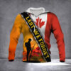 Veteran Lest We Forget Canada Flag 3D Hoodie