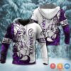 Viking Arvakr Purple White 3D Hoodie