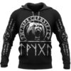 Viking Bear Raven All Over Printed Hoodie