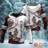 Viking Hugin And Munin Red White 3D Hoodie