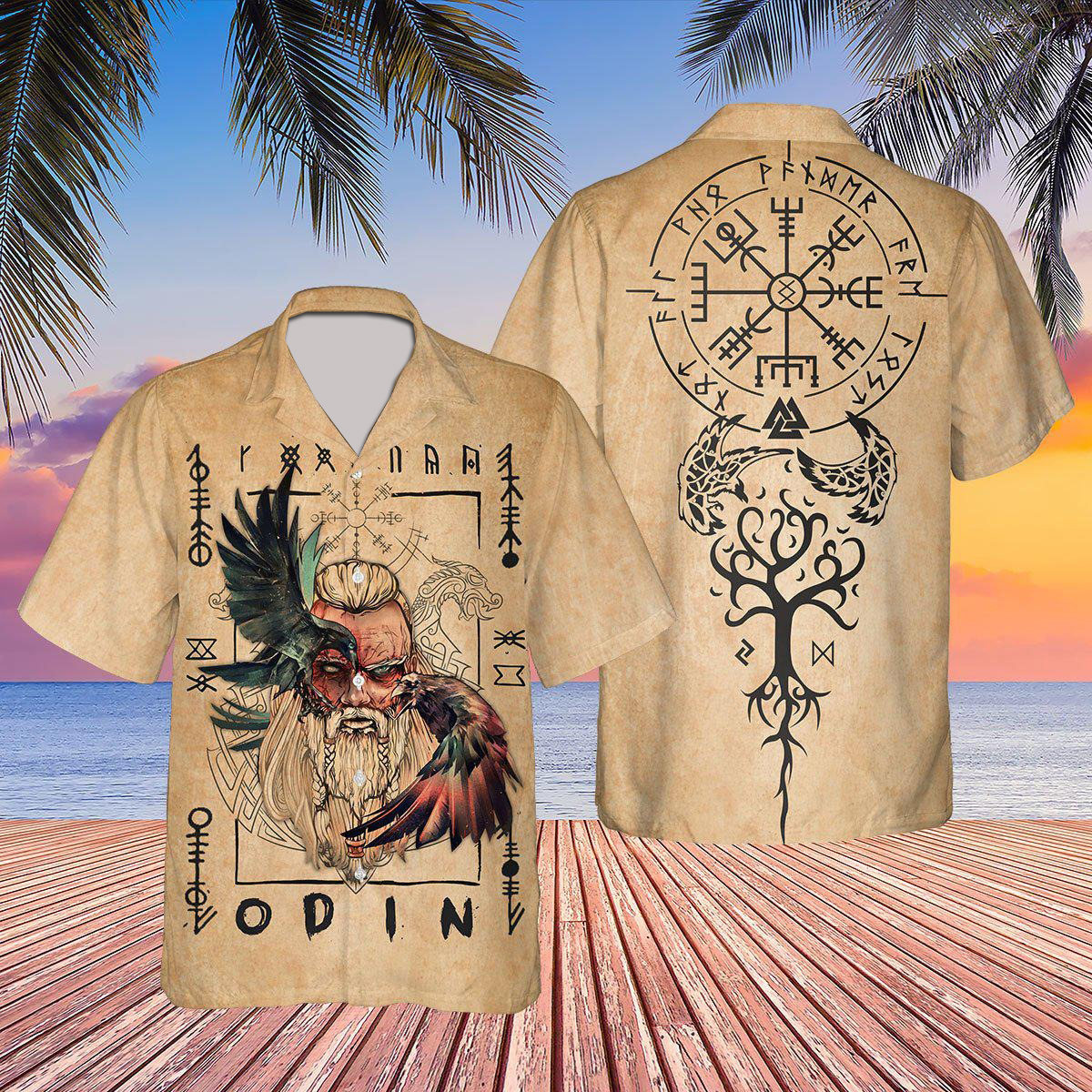 Viking Odin Sign Hawaiian Shirt Viking Odin Sign Hawaiian Shirt