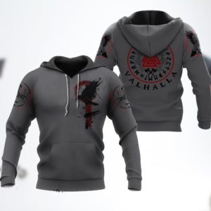 Viking Raven Nevermore 3D Hoodie And Shirt