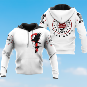 Viking Raven Nevermore 3D Hoodie And Shirt