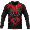 Viking Raven Vegvisir All Over Print 3D Hoodie