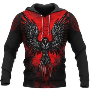 Viking Raven Vegvisir All Over Print 3D Hoodie