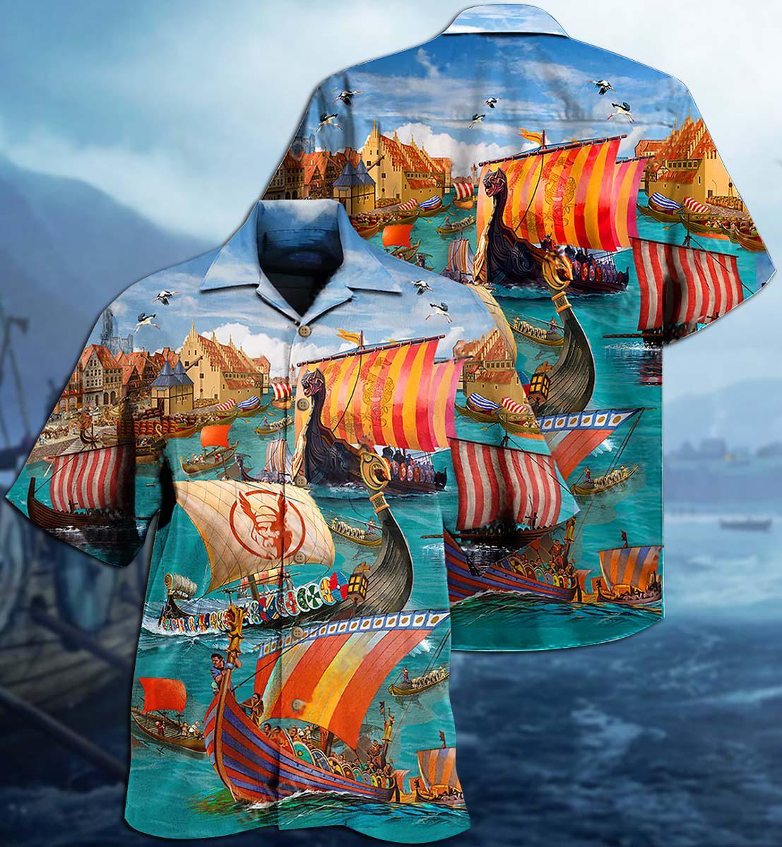 Viking Sail Let War Hawaiian Shirt Viking Sail Let War Hawaiian Shirt