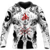 Vikings Tattoo Wolf All Over Printed Hoodie