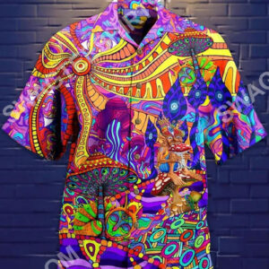 Vintage Hippie Cartoon All Over Printed Hawaiian Shirt