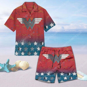 Vintage Justice League Summer Vacation Hawaiian Shirt- Maria