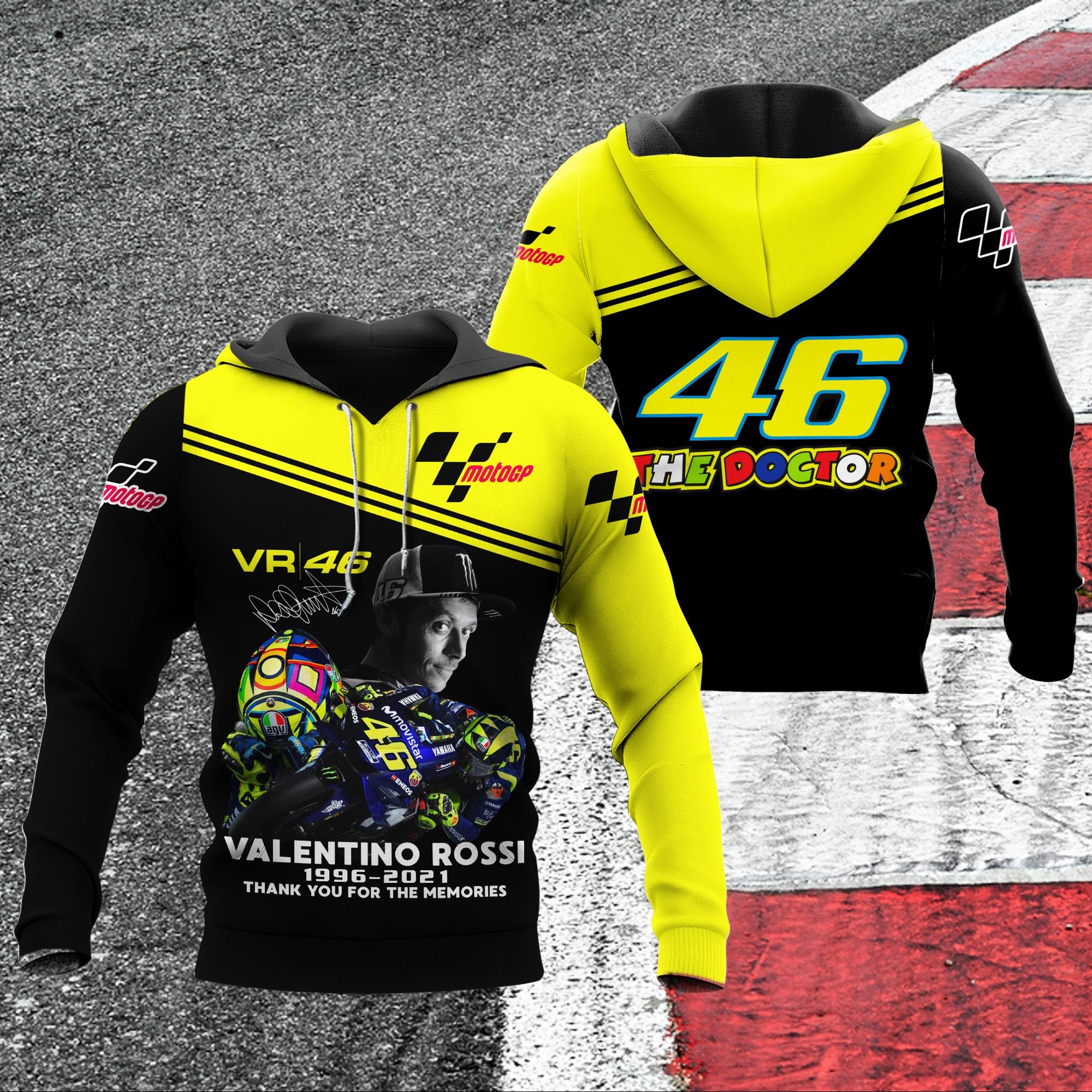 Vr 46 Valentino Rossi Thank You For The Memories 3D Hoodie Vr 46 Valentino Rossi Thank You For The Memories 3D Hoodie