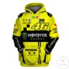 Vr46 Moto Gp Branded Unisex 3D Hoodie
