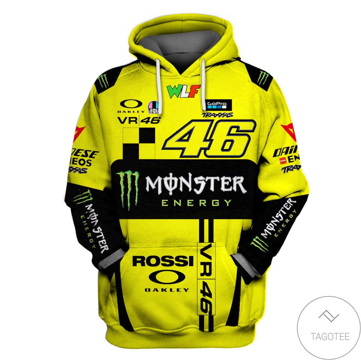 Vr46 Moto Gp Branded Unisex 3D Hoodie Vr46 Moto Gp Branded Unisex 3D Hoodie