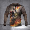 Washington Fighting Civil War 3D Hoodie