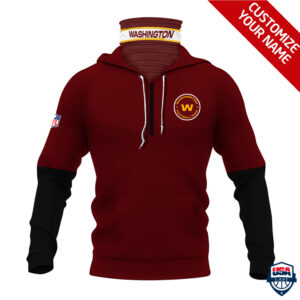 Washington Football Team Ver 01 Personalized 3D Mask Hoodie