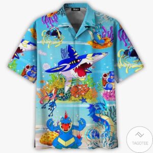 Water-Type Pokemon Hawaiian Shirt