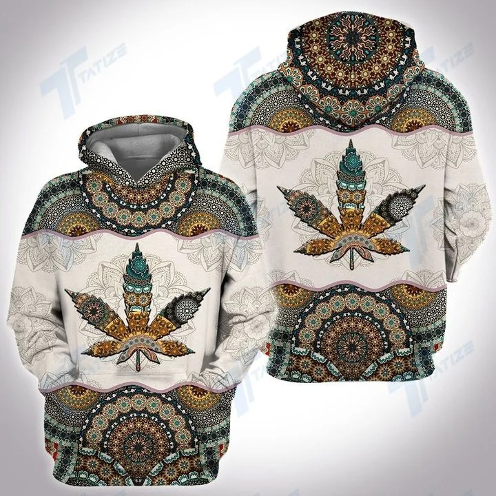 Weed Mandala 3D All Over Printed Hoodie And Shirt Weed Mandala 3D All Over Printed Hoodie And Shirt