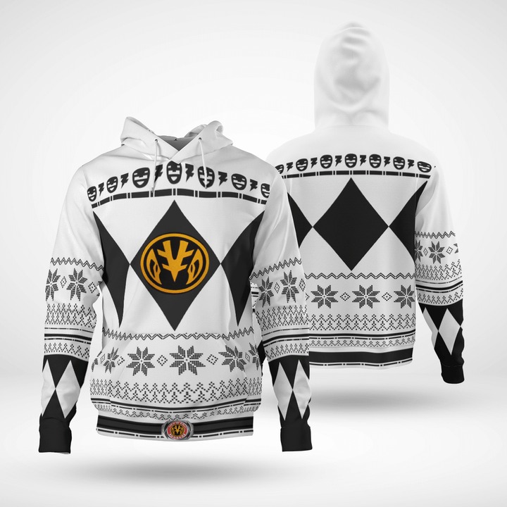 White Power Ranger 3D All Over Print Hoodie White Power Ranger 3D All Over Print Hoodie
