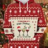 Wine I’M Dreaming Of A White Christmas But Real Is Also Fine 3D Hoodie
