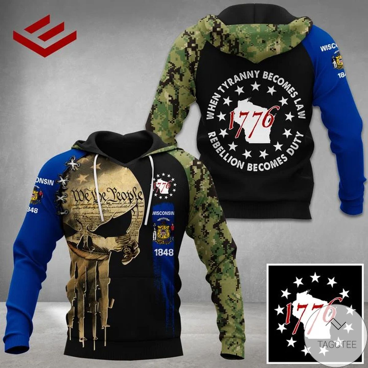 Wisconsin Patriots When Tyranny Becomes Law Rebellion Becomes Duty Hoodie Wisconsin Patriots When Tyranny Becomes Law Rebellion Becomes Duty Hoodie