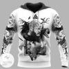 Wolf And Rune Viking 3D Pullover Hoodie