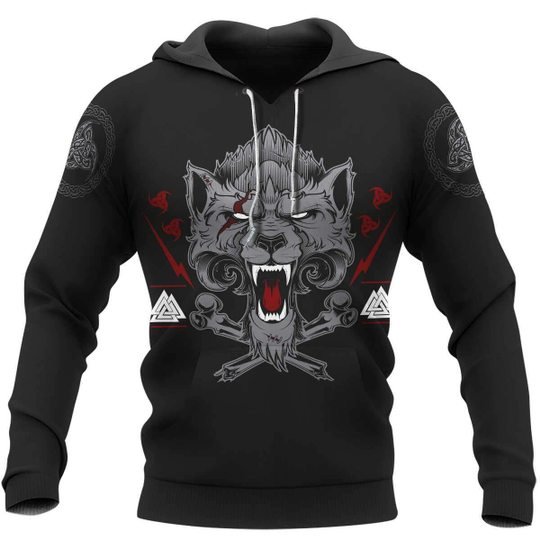Wolf Of Odin Viking 3D All Over Print Hoodie Wolf Of Odin Viking 3D All Over Print Hoodie