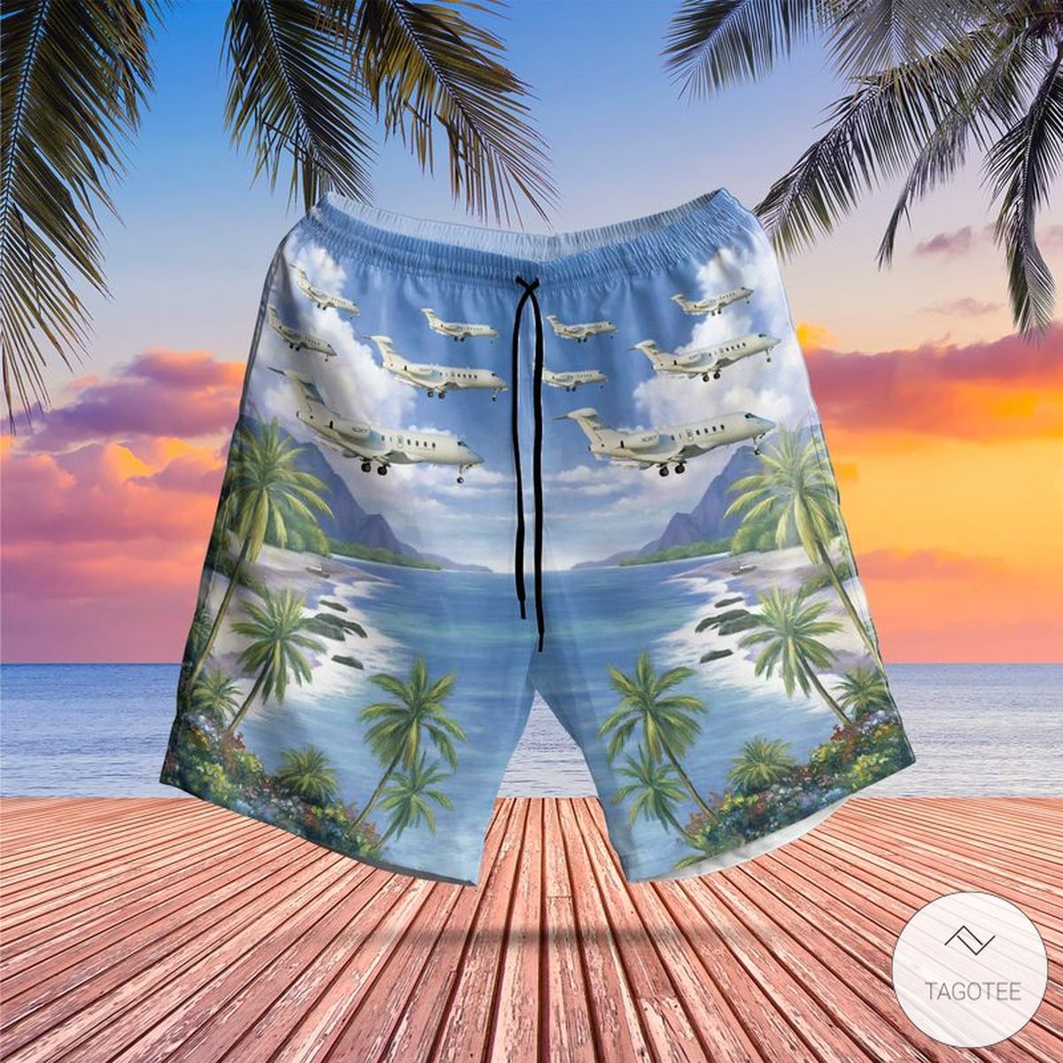 Xojet Bombardier Bd-100-1A10 Challenger 300 Hawaiian Shirt Xojet Bombardier Bd-100-1A10 Challenger 300 Hawaiian Shirt