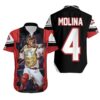 Yadier Molina St Louis Cardinals Logo Golden Shield Throwing For Fan Hawaiian Shirt – Tagotee