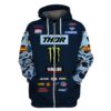 Yamaha Thor Monster Yamalube 3D Zip Hoodie