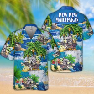 Yoda Pew Pew Madafakas Hawaiian Shirt – Limited Edition
